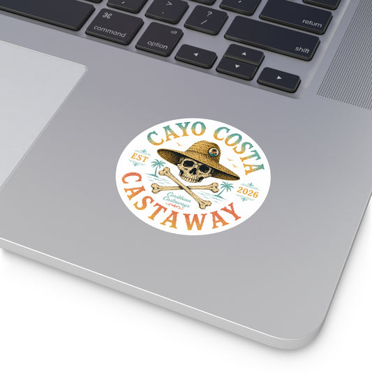 Cayo Costa Castaway Round Vinyl Sticker