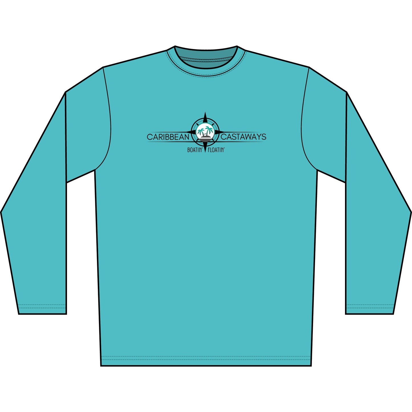 Castaways Men's Performance Shirt — Boatin' & Floatin'