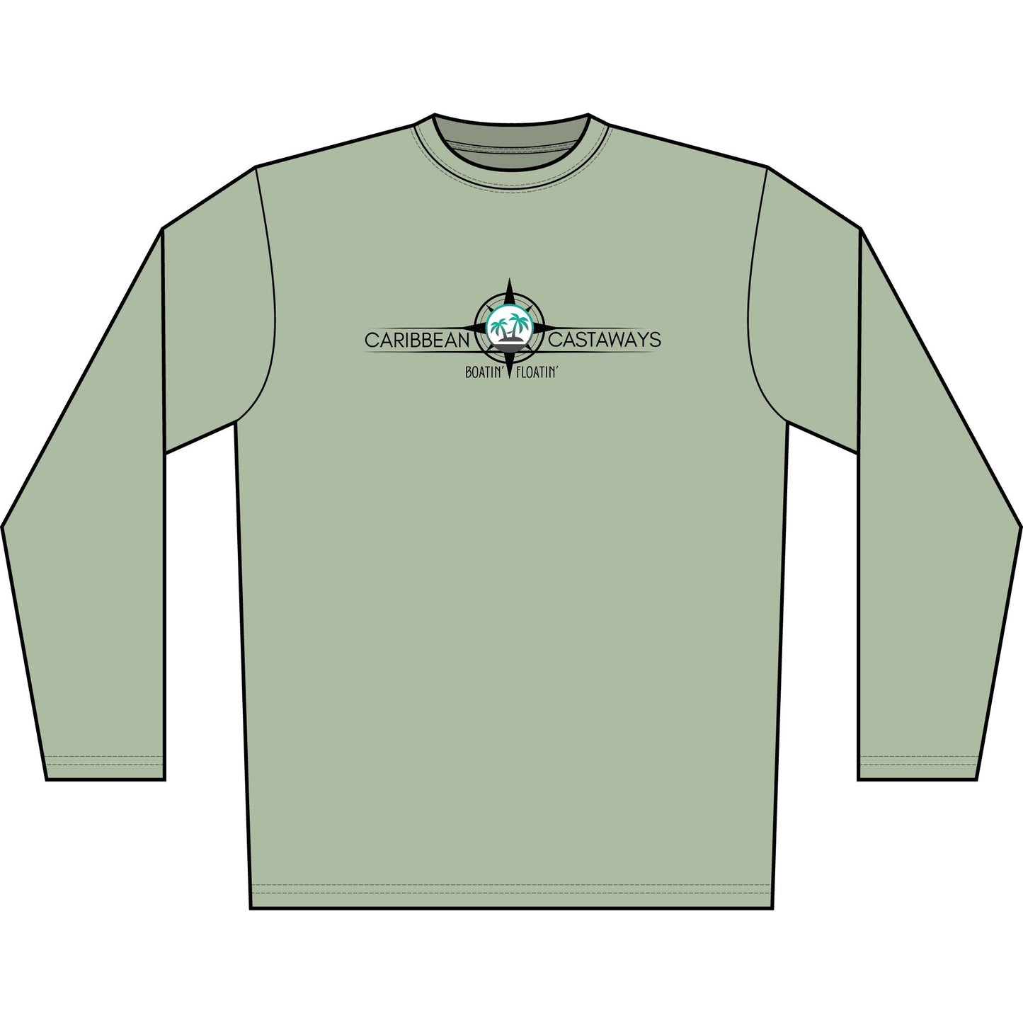 Castaways Men's Performance Shirt — Boatin' & Floatin'