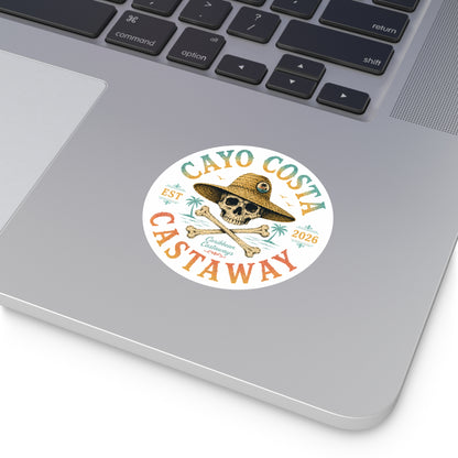 Cayo Costa Castaway Round Vinyl Sticker