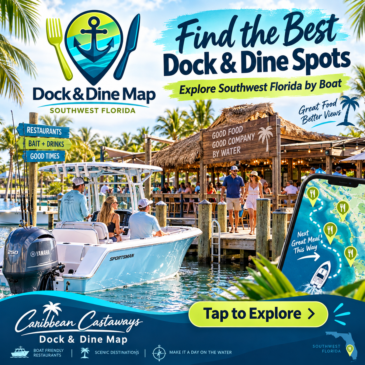 Dock & Dine Map Southwest Florida