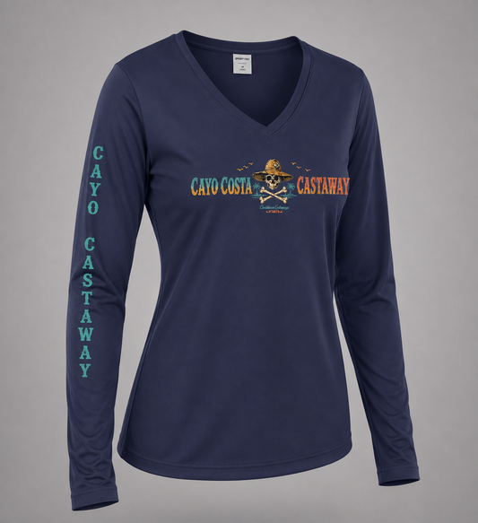 Ladies Cayo Costa Castaway V-Neck Boat Shirt