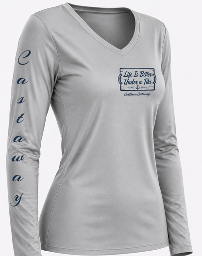 Women's Life is Better Under a Tiki V-Neck Performance Shirt