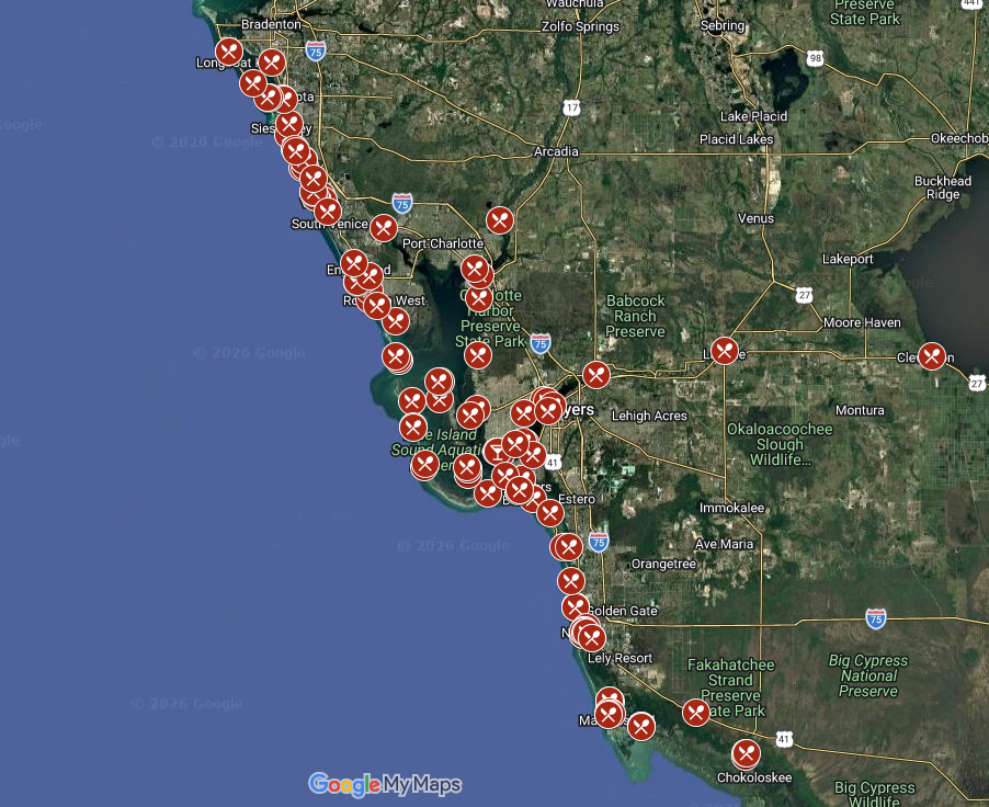 Dock & Dine Map SWFL